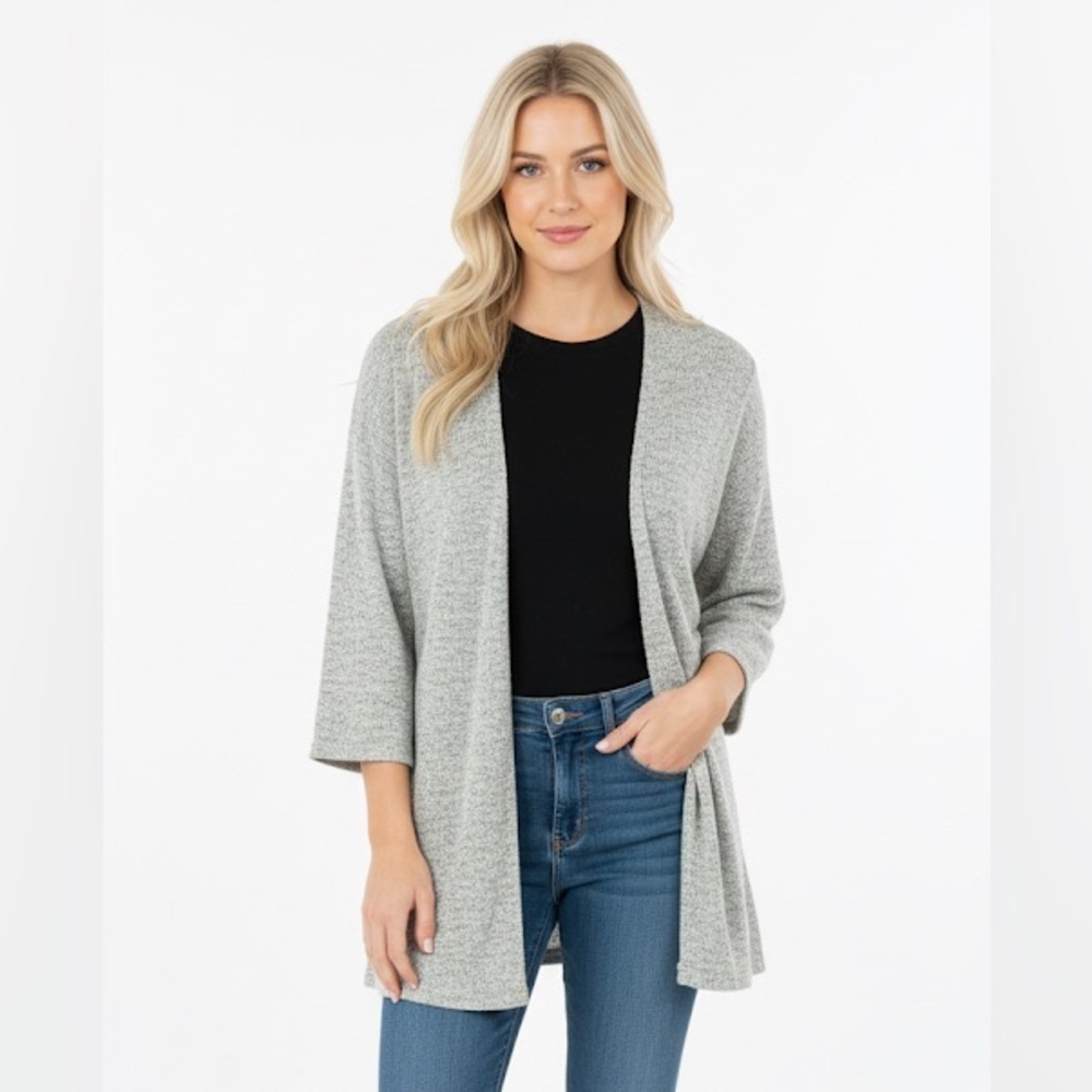 LULAROE Heathered green knit Cardigan size small